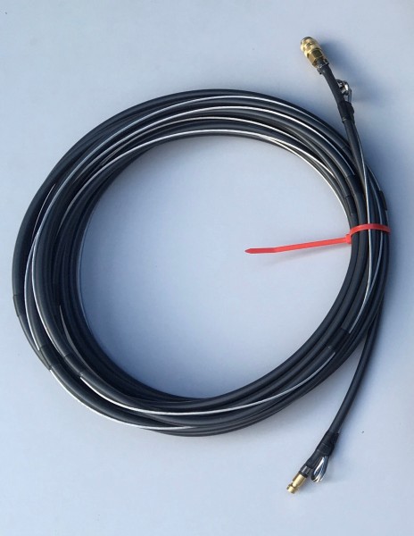 10 m slange med wire og lynkobling tynd (silikonelæbeværktøj)