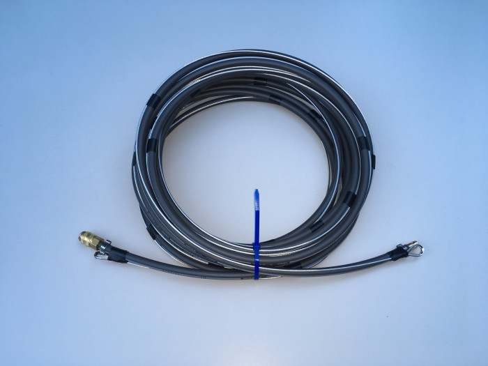 10 m slange med wire og lynkobling tyk (skumværktøj)