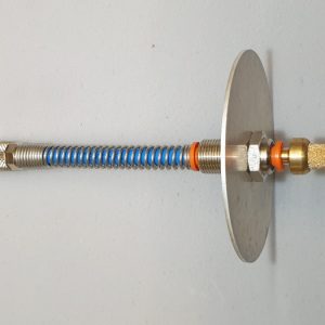 Gasdyse med støttefjeder og skotgevind 6mm slange